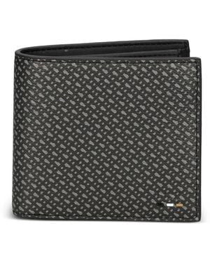 BOSS Patterned Wallet - Black