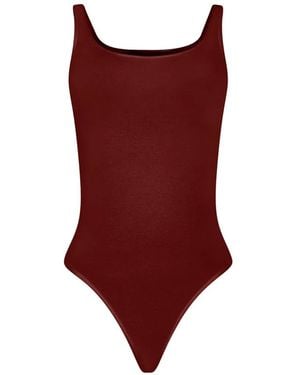 Wolford Body Jamaika Con Cuello Redondo - Rojo