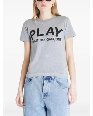 COMME DES GARÇONS PLAY Logo-Print T-Shirt - Gray
