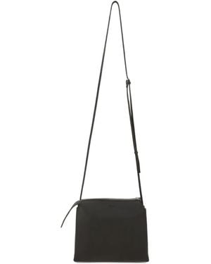 The Row Mini Nu Twin Suede Crossbody Bag - White