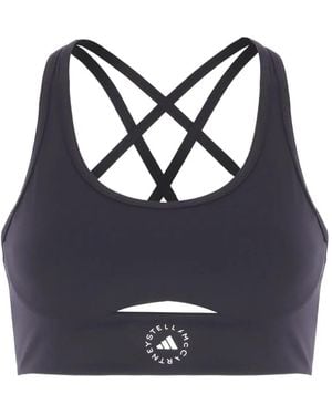 adidas By Stella McCartney Cross-Back Sports Bra - Blue