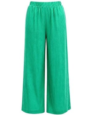 Seafolly Crinkle-Texture Cotton Trousers - Green