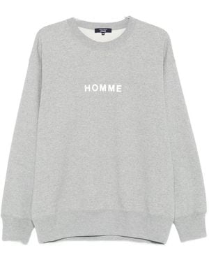 Comme des Garçons Crew-Neck Cotton Sweatshirt - Gray