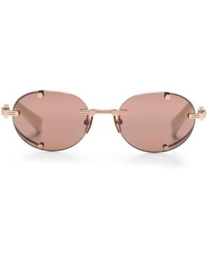 Balmain Oval-Frame Tinted Sunglasses - Pink