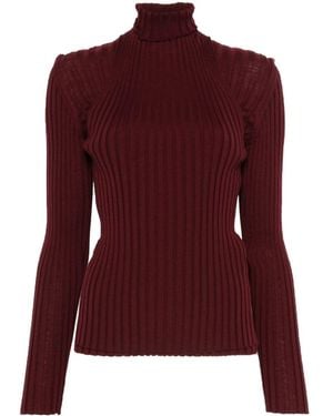 Ferragamo Layered Turtleneck Jumper - Purple