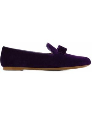 Ferragamo Vara Bow Loafers - Purple
