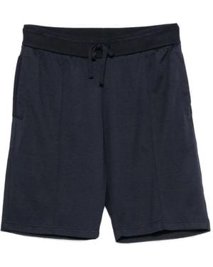 Paul & Shark Drawstring-Fastening Track Shorts - Blue