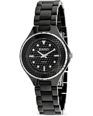 Roberto Bianci Casaria Checkered Bezel 32Mm Watch - Black
