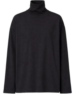 Plan C T-Shirt Mit Stehkragen - Schwarz