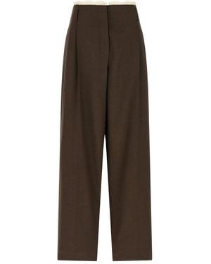 Magda Butrym Waistband-Detail Trousers - Brown