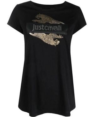 Just Cavalli Logo-print T-shirt - Black