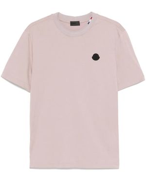 Moncler T-Shirt Con Applicazione - Rosa