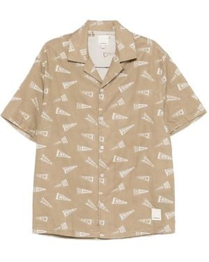 Emporio Armani Emporio Armani Logo-Pattern Shirt - Natural