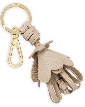 Coccinelle Flower Tassel Keyring - Natural