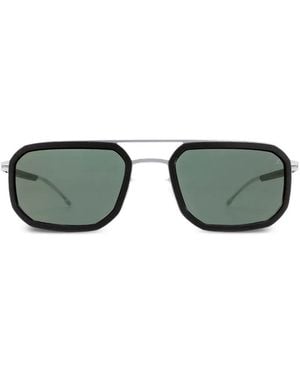 Mykita Lunettes De Soleil Rectangulaires À Double Pont - Green