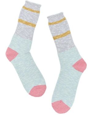 Brain Dead Ribbed Socks - White