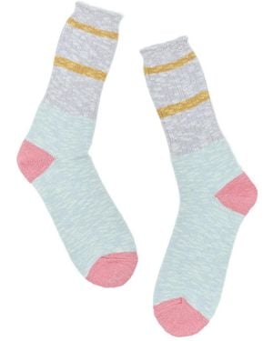 Brain Dead Ribbed Socks - White