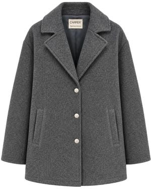 Carrera Quay Single-Breasted Notch-Lapel Coat - Gray