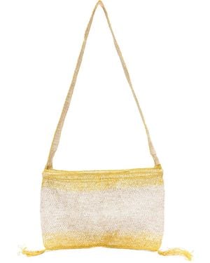 SLO_HAND_MADE Tasseled Net Messenger Bag - Metallic