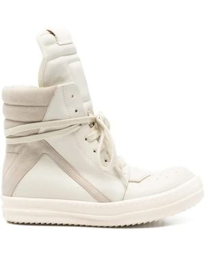 Rick Owens Geobasket High-Top Sneakers - White