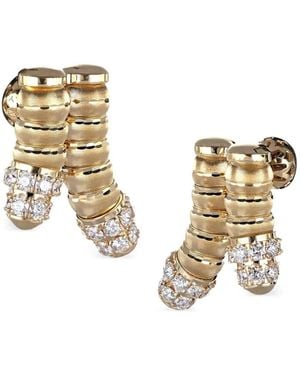 Officina Bernardi Pendientes Enigma Veil Con Diamantes - Metálico