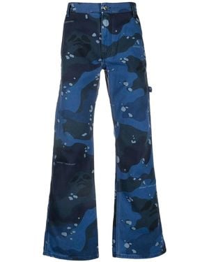 Off-White c/o Virgil Abloh Camouflage-Print Carpenter Jeans - Blue