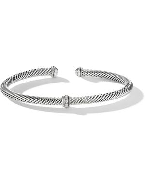 David Yurman Bracciale Classic Cable Station - Metallizzato