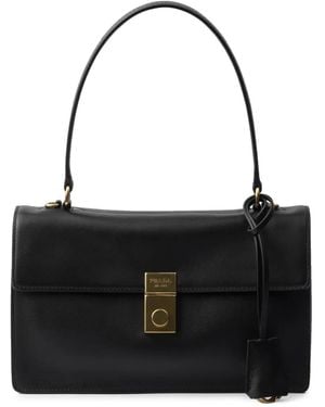 Prada レザーショルダーバッグ - ブラック