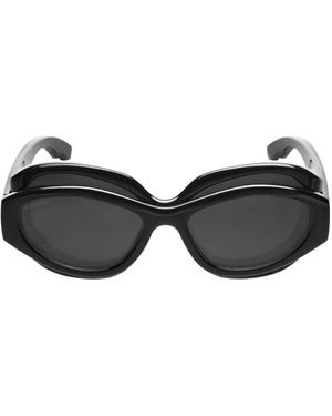 Balenciaga Superbusy Round-Frame Sunglasses - Black