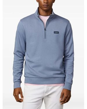 Hackett Heritage Pullover Mit Viertelreißverschluss - Blau