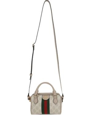 Gucci Ophidia Gg Supreme Monogram Mini Bag - White