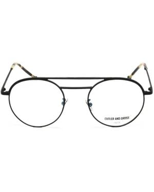 Cutler and Gross Round-Frame Glasses - Black