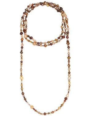 Jennifer Behr Angela Faux-Pearl Necklace - Metallic