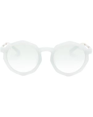 ARMANI EXCHANGE Geometric-Frame Sunglasses - White