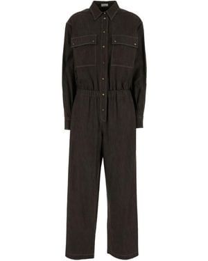 Brunello Cucinelli Buttoned Pocket Jumpsuit - Black