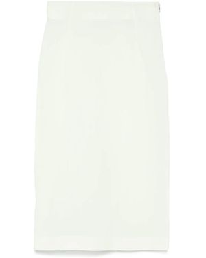 Patrizia Pepe Organza Midi Skirt - White