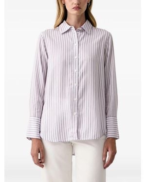 Barbour Evangeline Vertical-Stripe Long-Sleeved Shirt - Purple