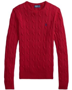 Polo Ralph Lauren Pullover Mit Zopfmuster - Rot