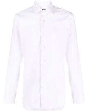 Barba Napoli Long-Sleeve Poplin Shirt - White