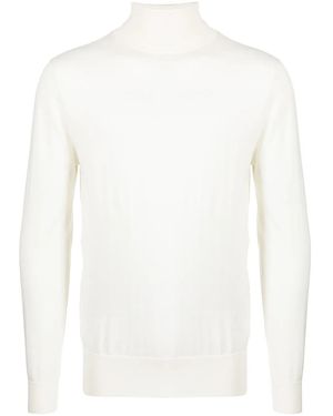 N.Peal Cashmere Roll Neck Cashmere Sweatshirt - White
