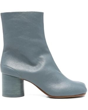 Maison Margiela Tabi Leather Ankle Boots - Blue