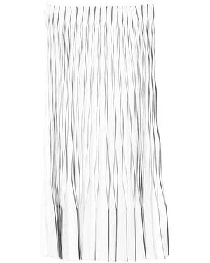 JNBY Pleated Pinstripe Skirt - White