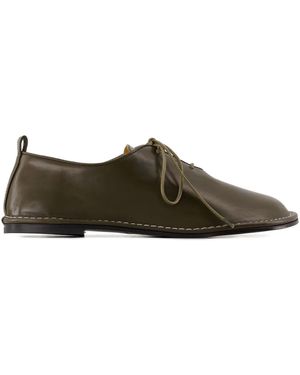 Ami Paris Leather Oxford Shoes - Brown