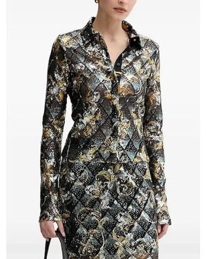 Versace Jeans Couture Sequin-Embellished Blouse - Black