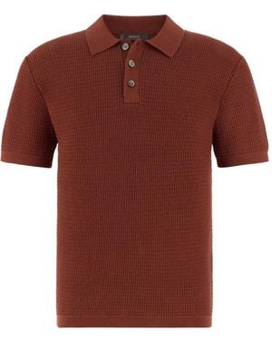 BOGGI Button-Up Polo Shirt - Red