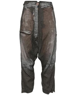 Rundholz Faded Drop-Crotch Trousers - Grey