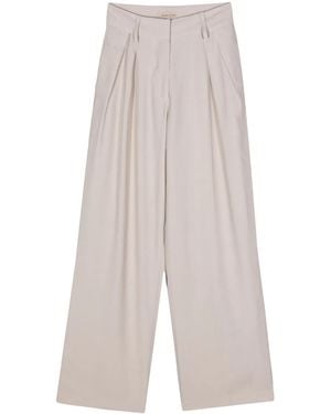 Blanca Vita Darted Wide-Leg Trousers - White