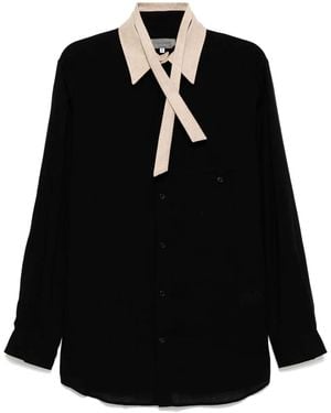Yohji Yamamoto ロングスリーブ シャツ - ブラック