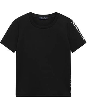 Max Mara Logo-Print Short-Sleeved T-Shirt - Black