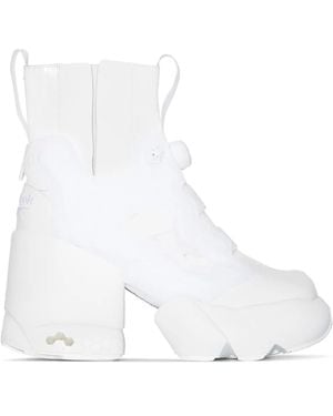 Maison Margiela X Reebok Tabi Instapump Fury Hi Ankle Boots - White